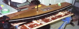 Theo's T37 model sailboat during construction