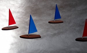Red and blue mobile